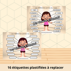 J'apprends les parties du corps - Fiche plastifiée