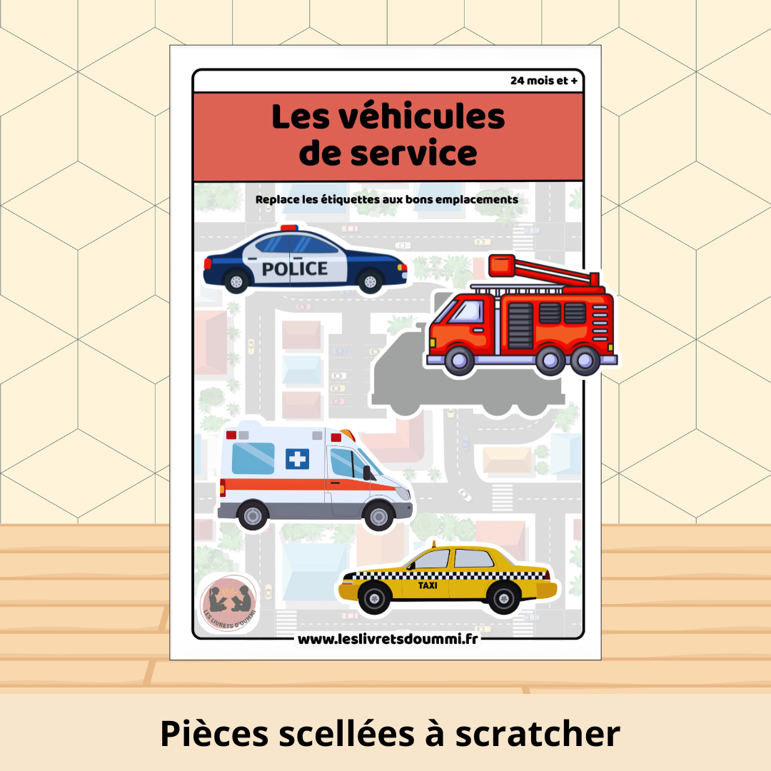 Les véhicules de service - Fiche plastifiée
