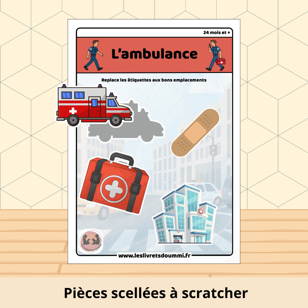 L'ambulance - Fiche plastifiée