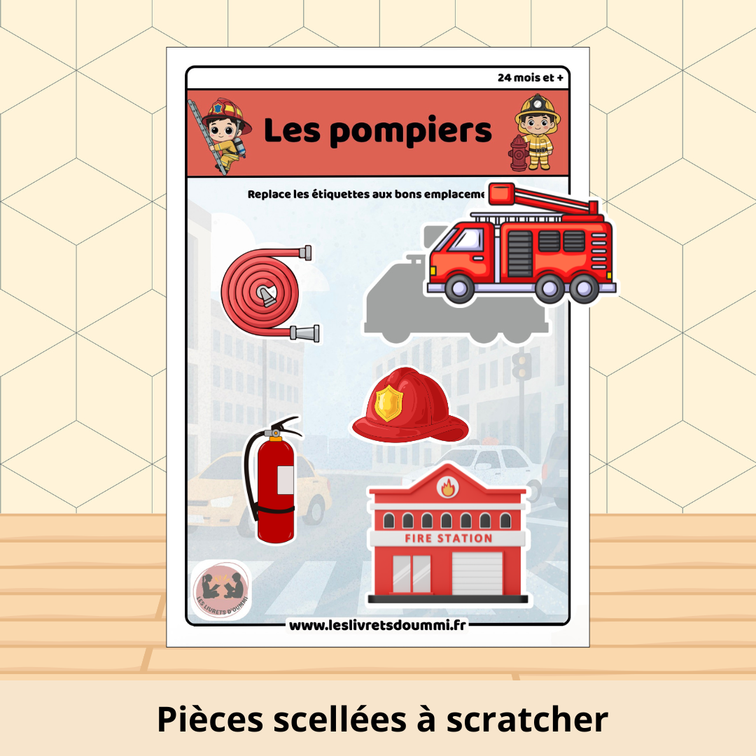Les pompiers - Fiche plastifiée