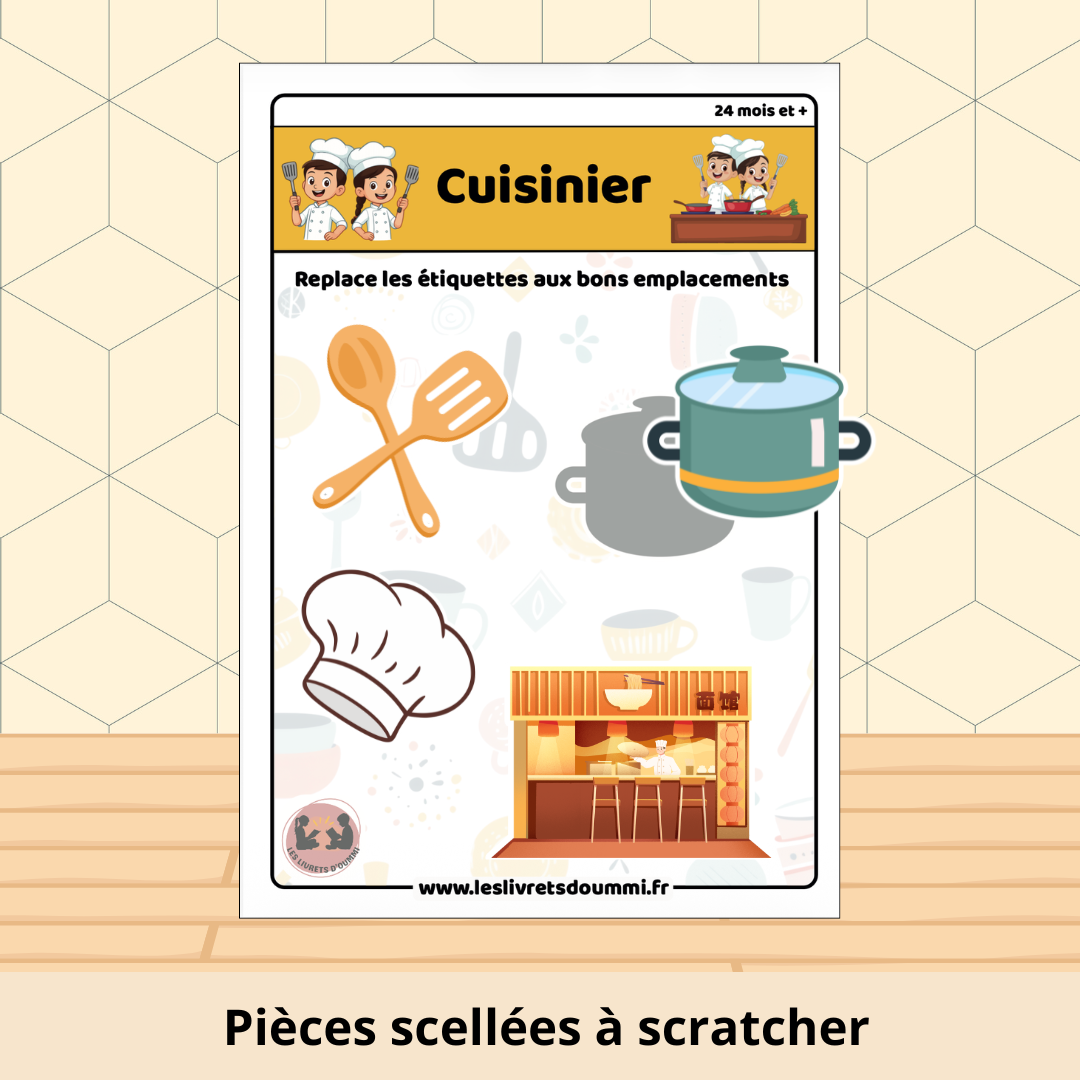 Cuisinier - Fiche plastifiée