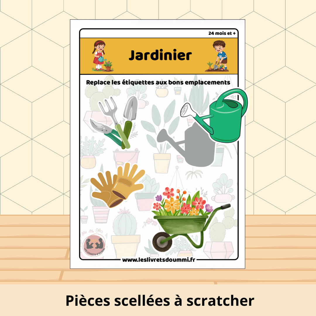 Jardinier - Fiche plastifiée