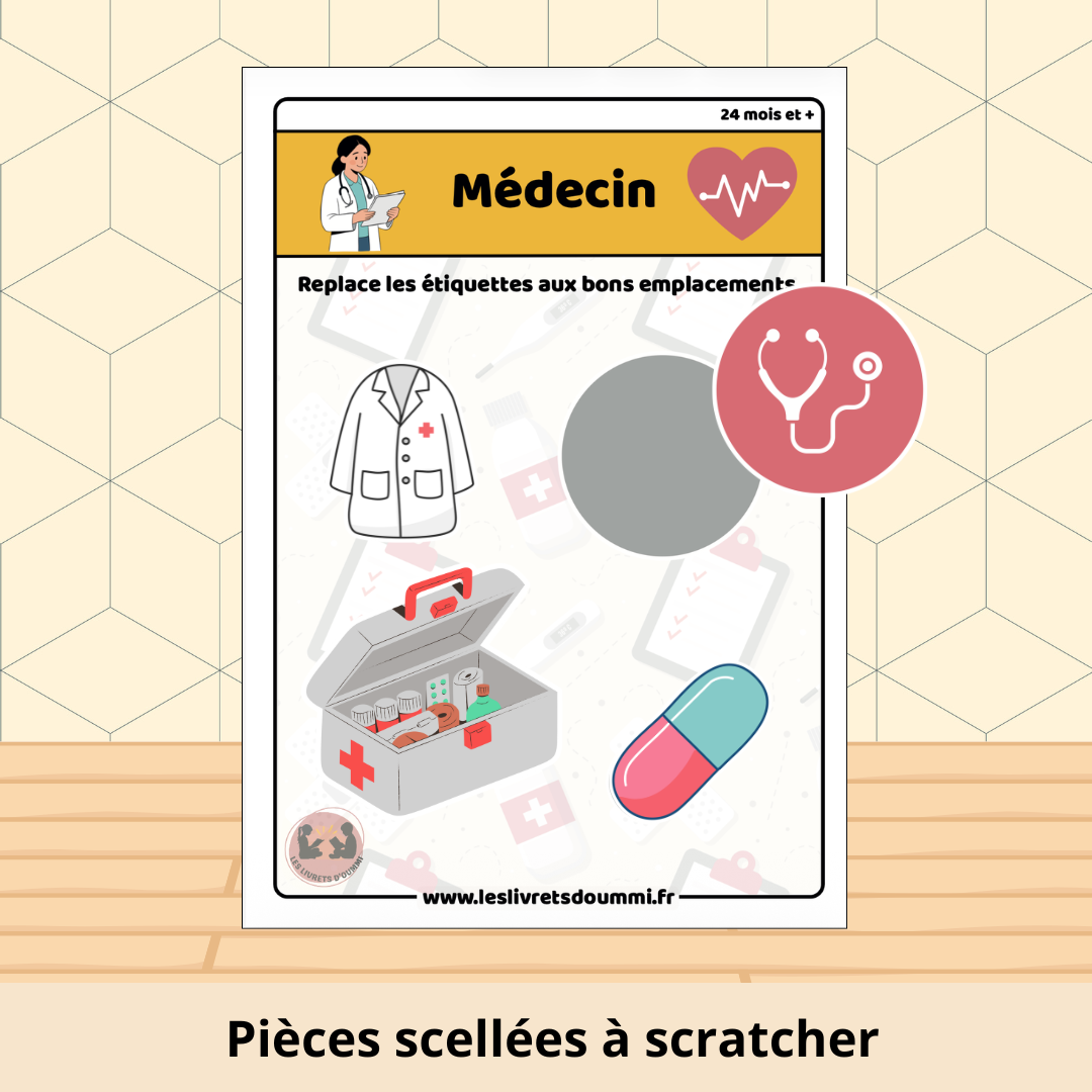 Médecin - Fiche plastifiée