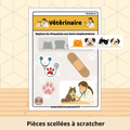 Vétérinaire - Fiche plastifiée