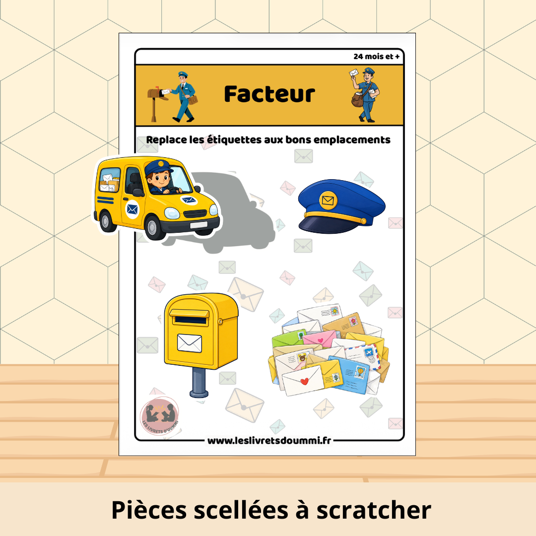 Facteur - Fiche plastifiée